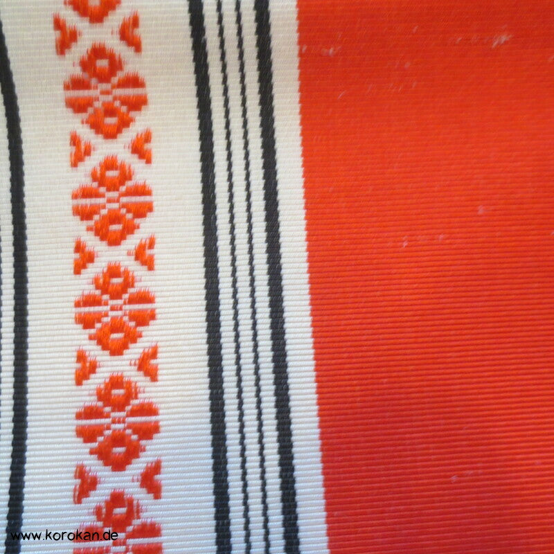 Datejime Kimono Bindeband - rot mit Hakata Streifen