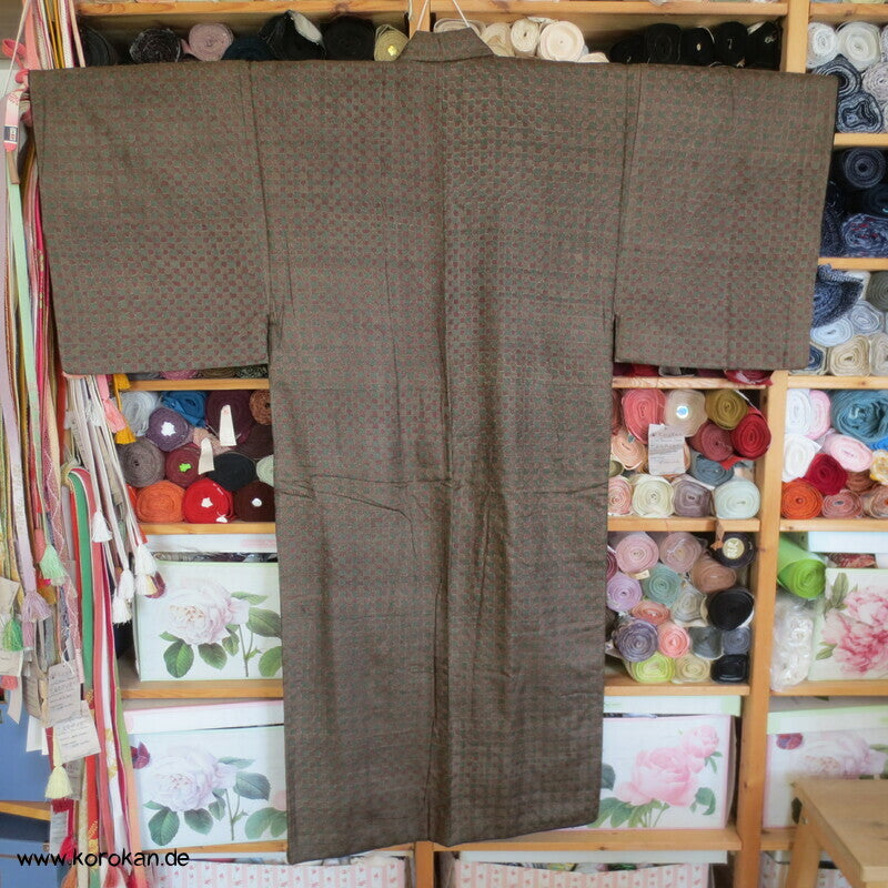 japanischer Hausmantel - Seide, gepolsterter Komon Kimono für Männer
