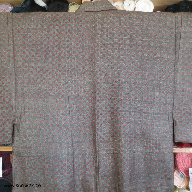 japanischer Hausmantel - Seide, gepolsterter Komon Kimono für Männer
