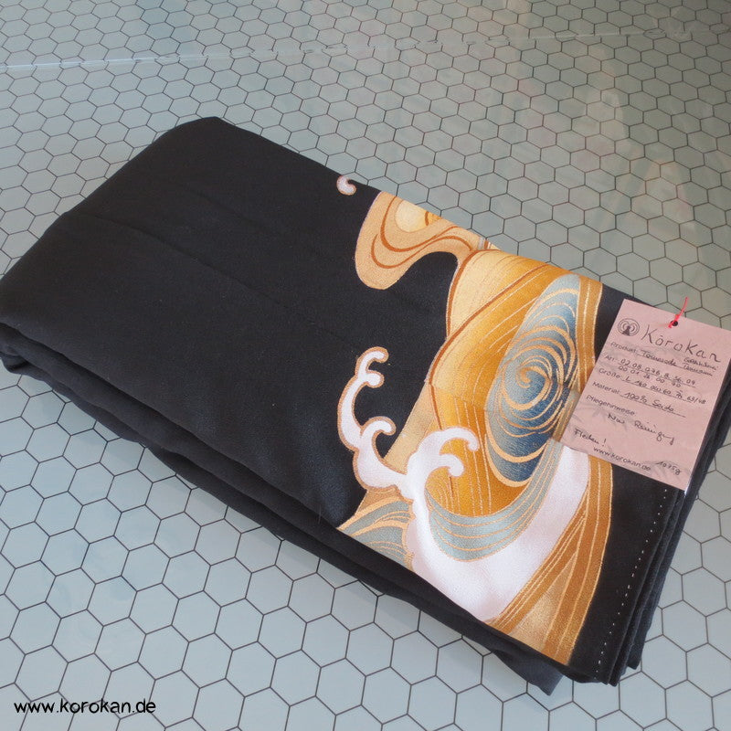goldgestickter Tsunami Tomesode Seiden Kimono