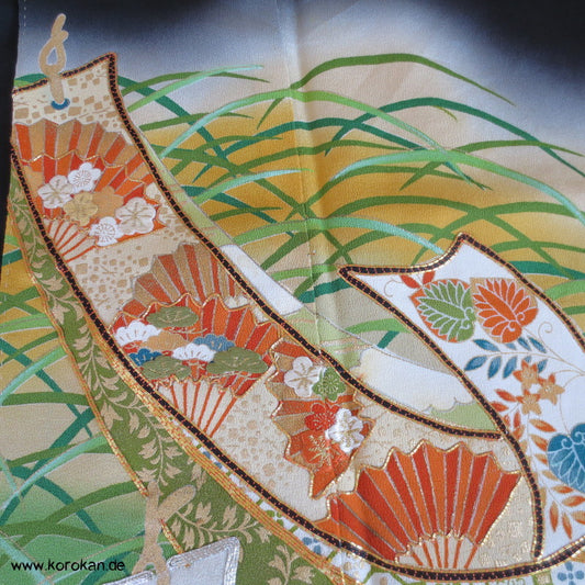 Tanzashi Bündel Tomesode Seiden Kimono