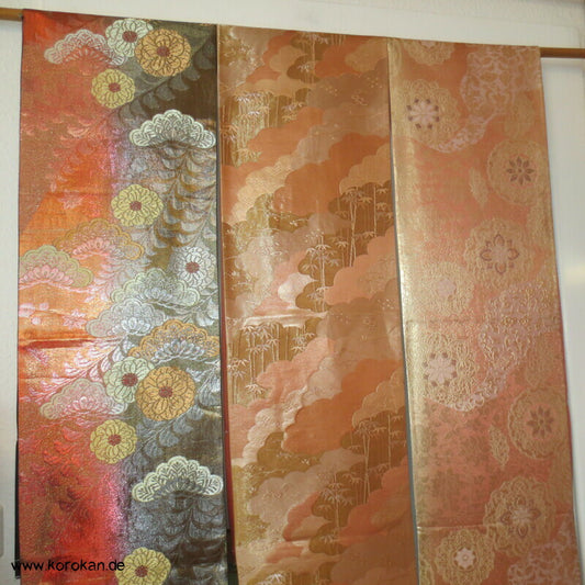 Upcycling Seidenbrokat Vorhangschal aus Fukuro Obi