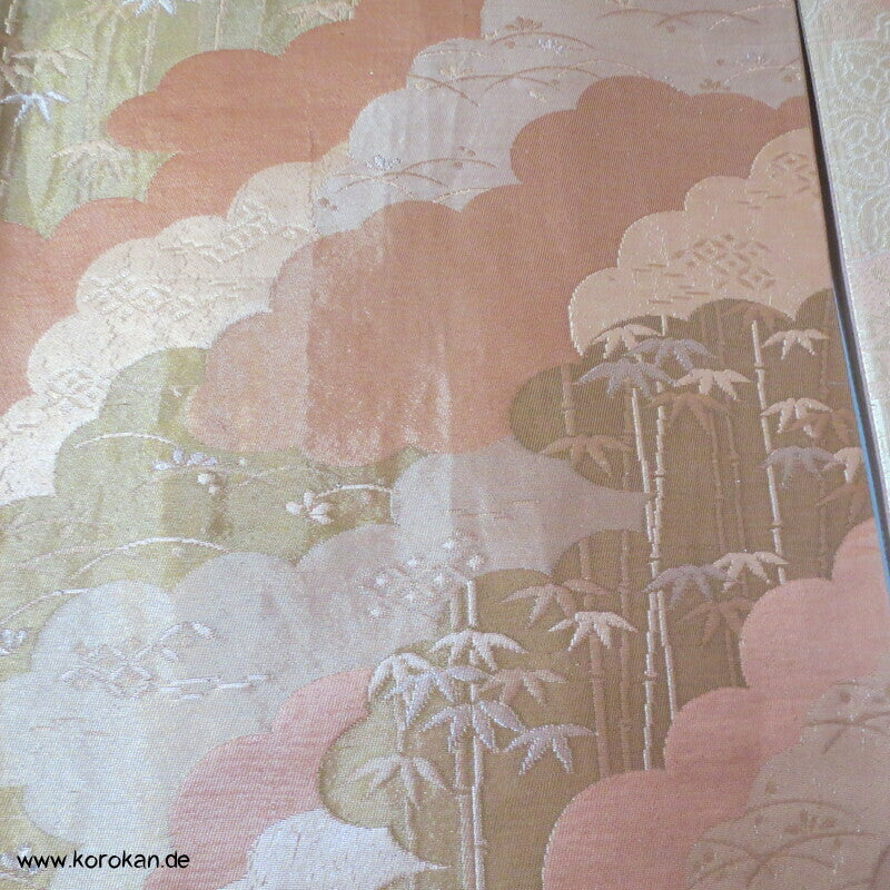 Upcycling Seidenbrokat Vorhangschal aus Fukuro Obi
