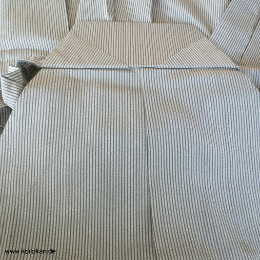 grau gestreifte Sommer Rho Seide Hakama Kimono - Andon - Rock - Typ