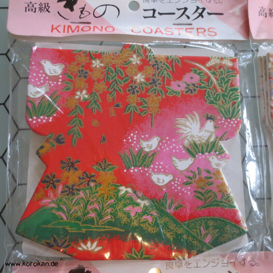 Kimono Glasuntersetzer aus Washi Japan Papier