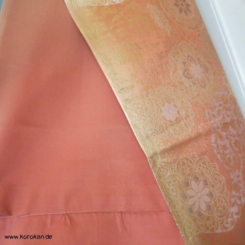 Upcycling Seidenbrokat Vorhangschal aus Fukuro Obi