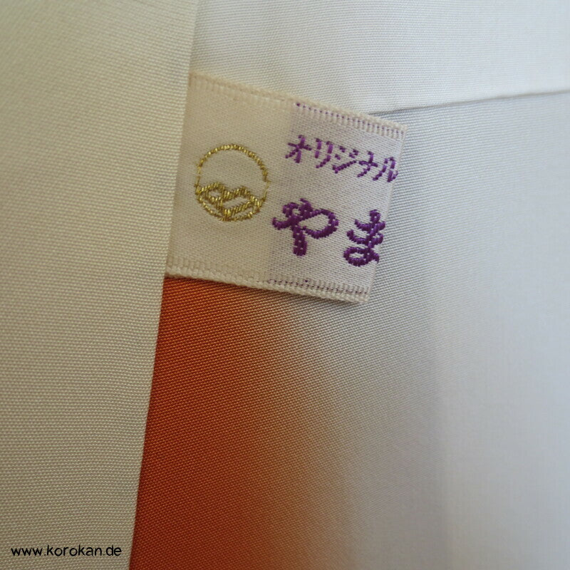 Tsukesage Kimono Seide kobaltblau mit Handtrommeln, teilbestickt
