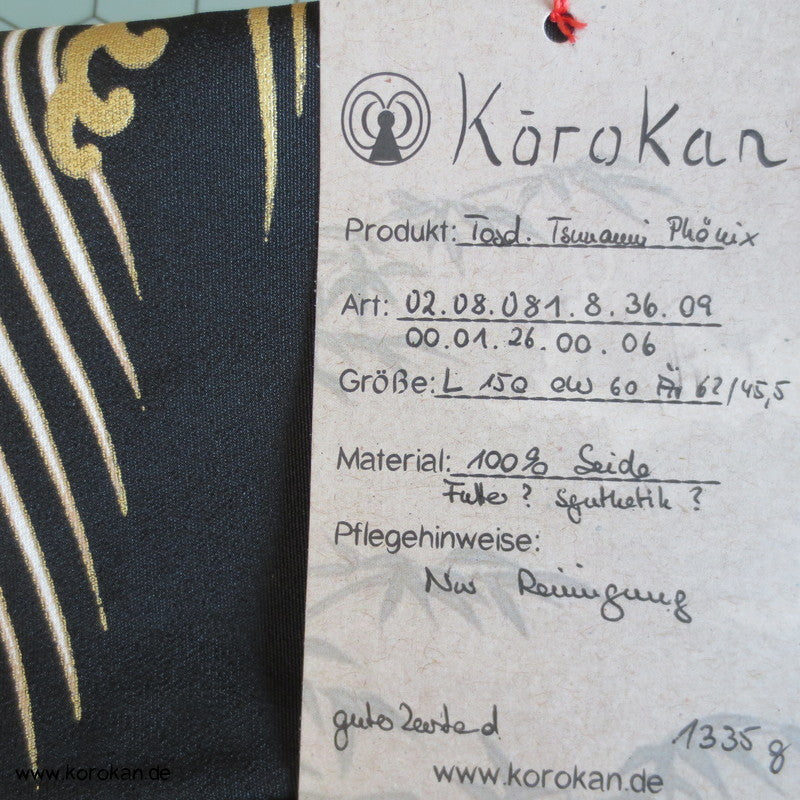 Tsunami Wellen mit Phönix Tomesode Seiden Kimono