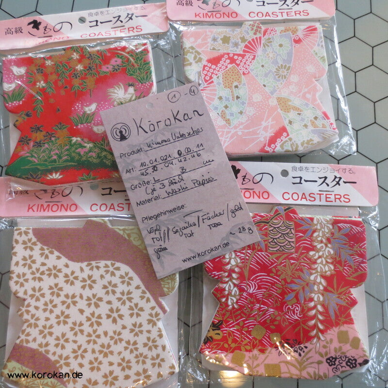 Kimono Glasuntersetzer aus Washi Japan Papier