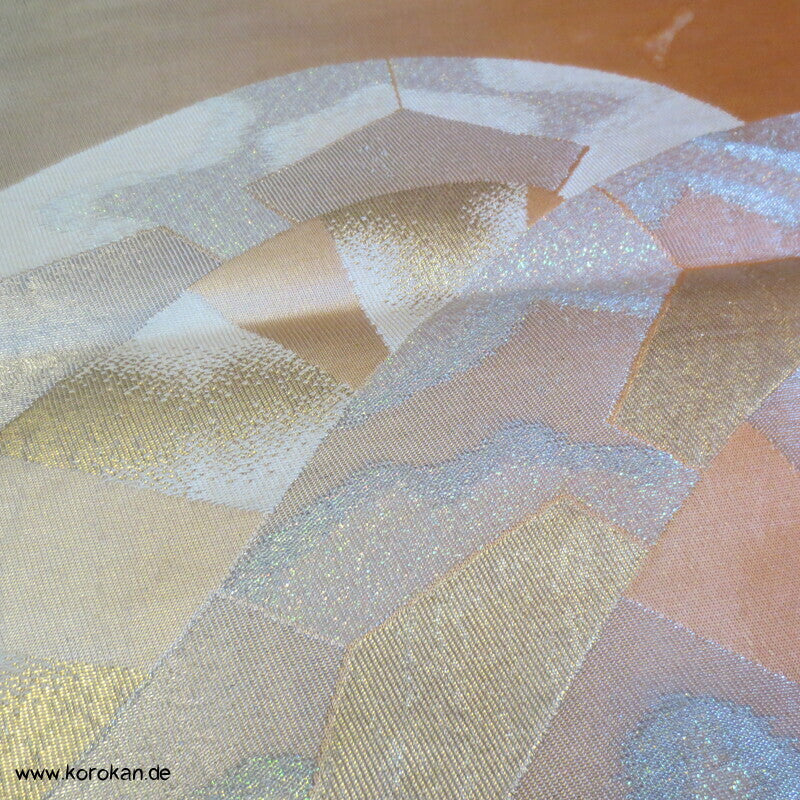Upcycling Seidenbrokat Vorhangschal aus Fukuro Obi