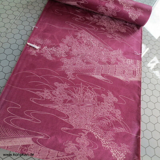 Gartenlandschaft Wolle/ Seide Kimono Damast