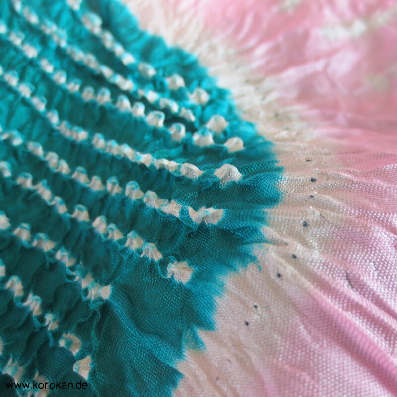 rosa Shibori Seiden Pongé Mädchen Heko Obi - großes Schaltuch