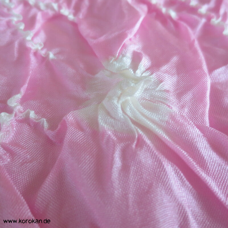rosa Shibori Seiden Pongé Mädchen Heko Obi - großes Schaltuch
