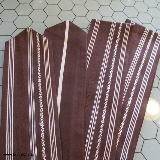 Datejime Seiden Kimono Gürtel Hakata braun