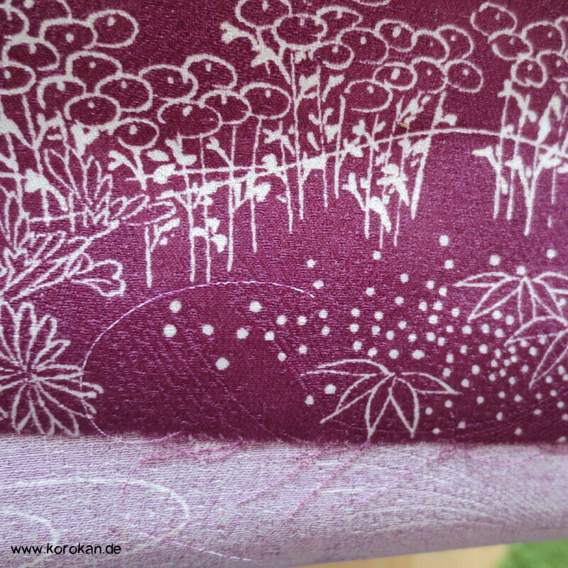 Gartenlandschaft Wolle/ Seide Kimono Damast