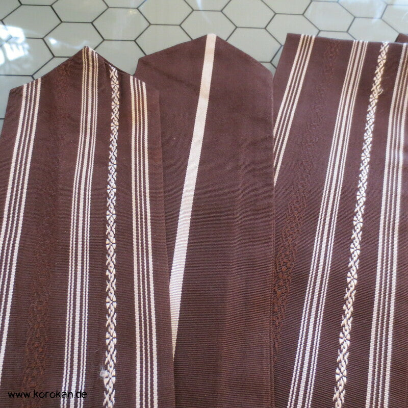Datejime Seiden Kimono Gürtel Hakata braun