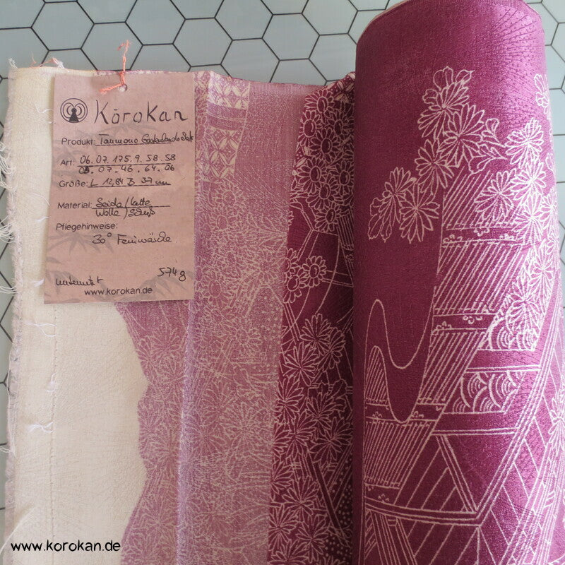 Gartenlandschaft Wolle/ Seide Kimono Damast