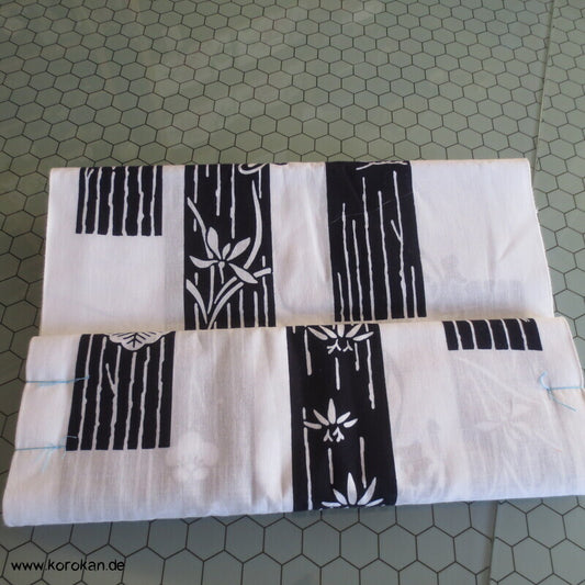 japanischer Yukata Baumwoll Stoff klassische Motive, originalgeheftet