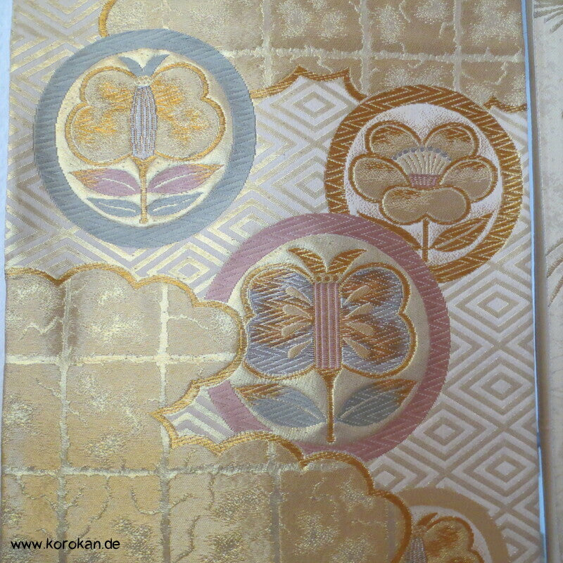 Upcycling Seidenbrokat Vorhangschal aus Fukuro Obi