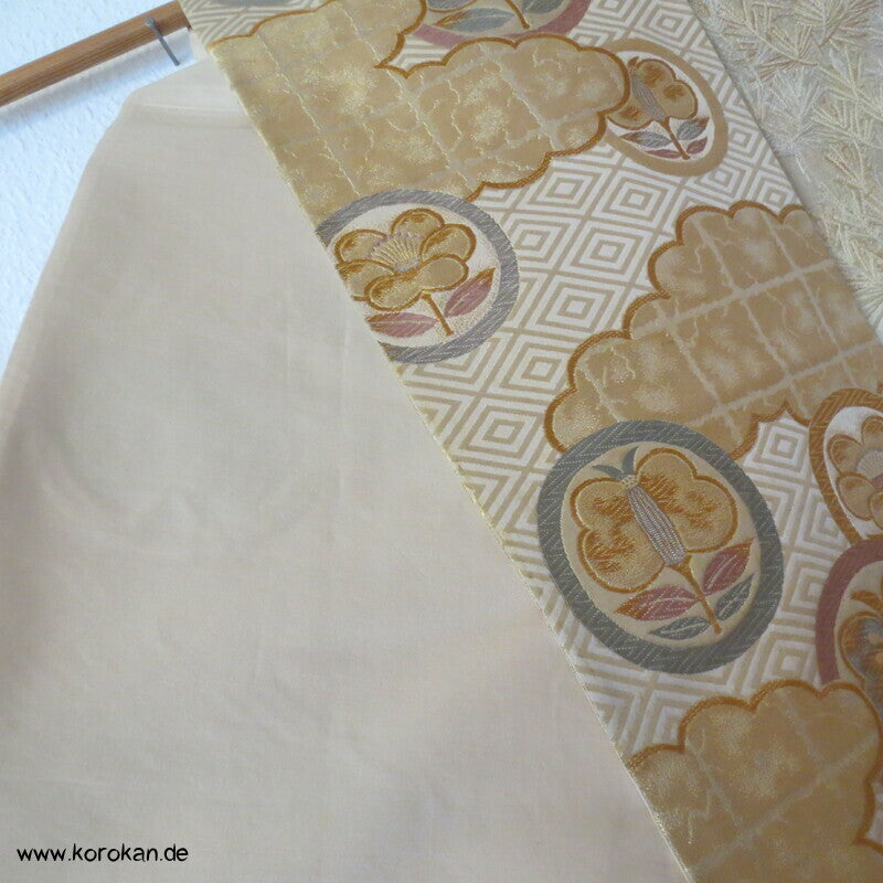 Upcycling Seidenbrokat Vorhangschal aus Fukuro Obi