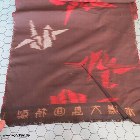 Tanmono Japan Meisen Origami Kraniche Seide, antik unbenutzt