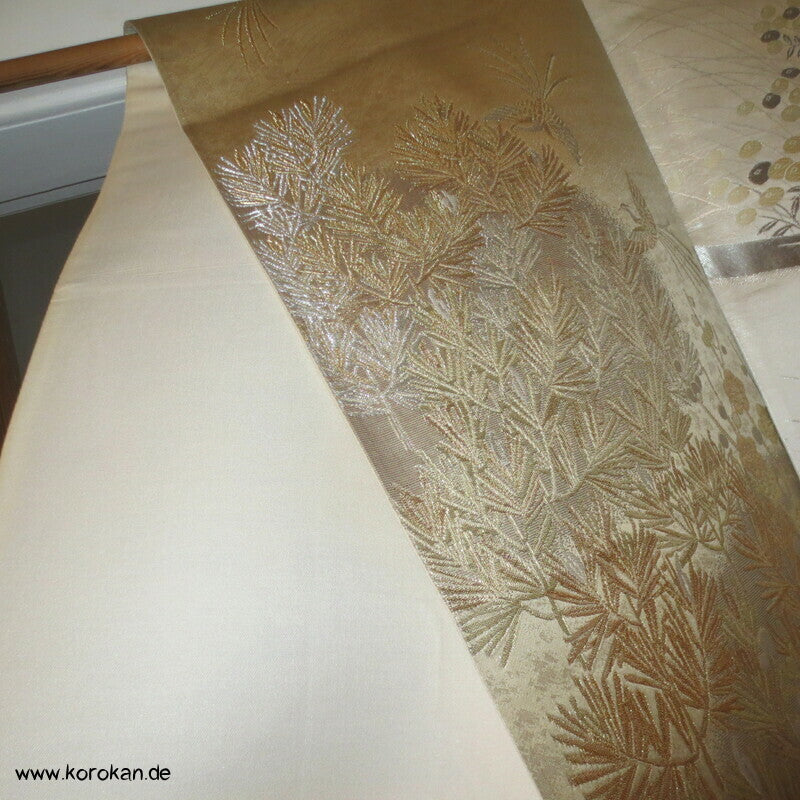 Upcycling Seidenbrokat Vorhangschal aus Fukuro Obi