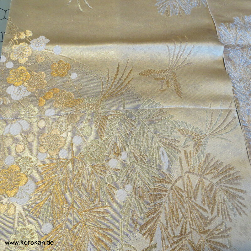 Upcycling Seidenbrokat Vorhangschal aus Fukuro Obi