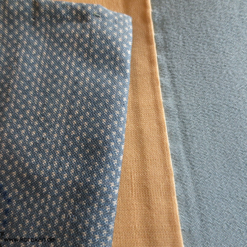bleu Blüten Oshima Tsumugi Seiden Kimono