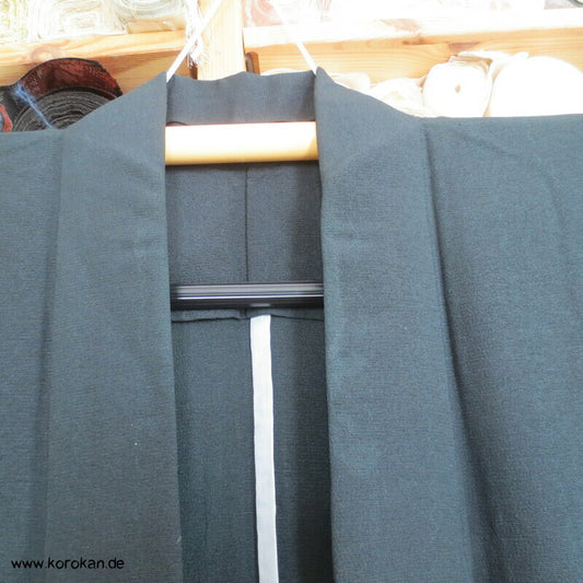 Hitoe Sha Seiden Kimono, anthrazit, halbtransparent
