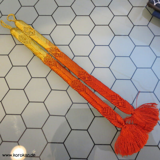 Haori Himo - Koi intense, von messing nach persimmon