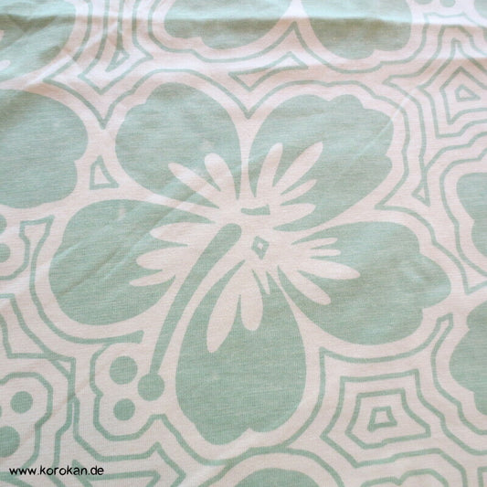 Baumwoll Z / S Hibiskusblüten Jersey