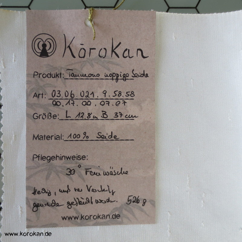 japanische naturfarbene noppige Kimono Seide Stoffrest - Hochzeit