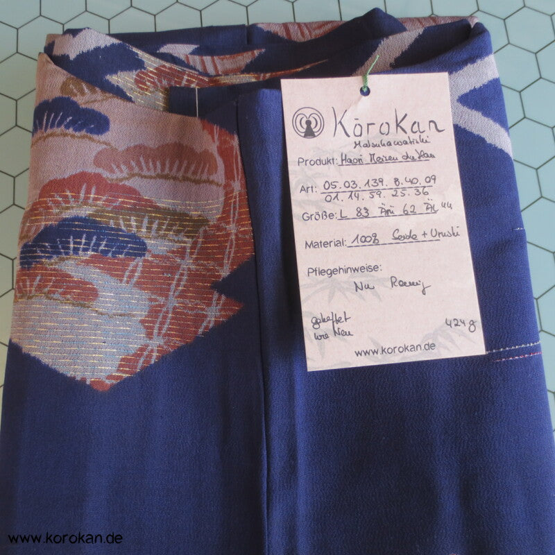 Japan Art Deco Matsukawabishi Zacken Meisen Seiden Haori - Jacke