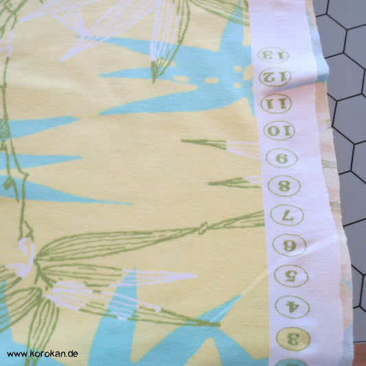 Bambus auf zitronengelb Baumwoll Singlejersey