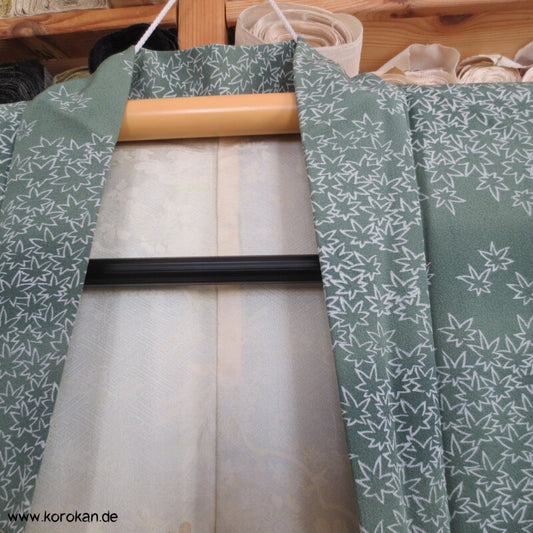 Ahornblätter auf seladon seidene Haori - Kimono Jacke