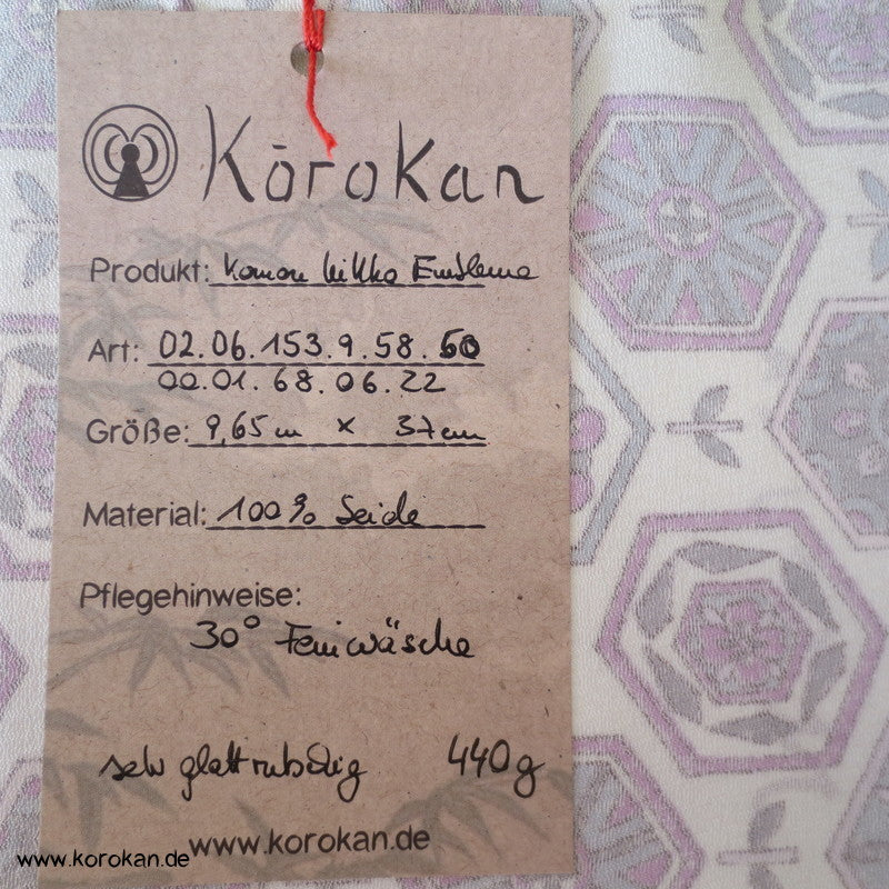 Kikko mit Muster Kimono Seidensatin