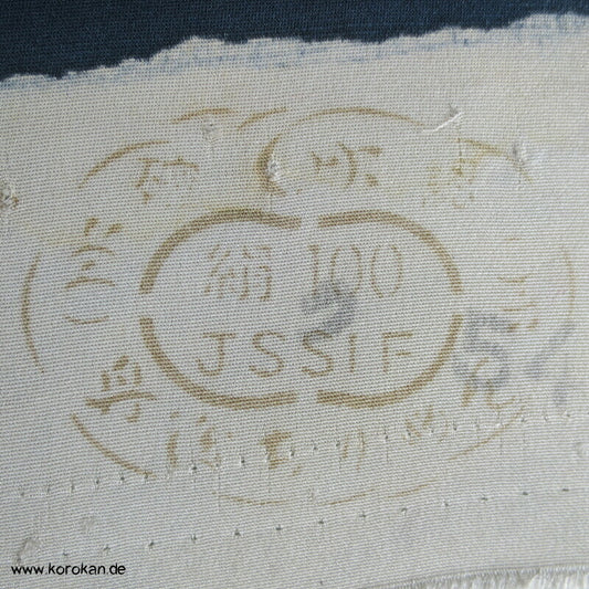 Dunkelpetrolfarbene Wolken Kimono Damast Seide