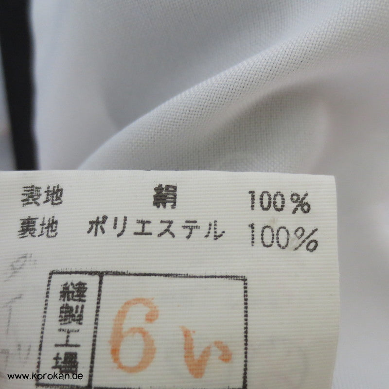 Mandarinenten und Chrysanthemen Tomesode Seiden Kimono