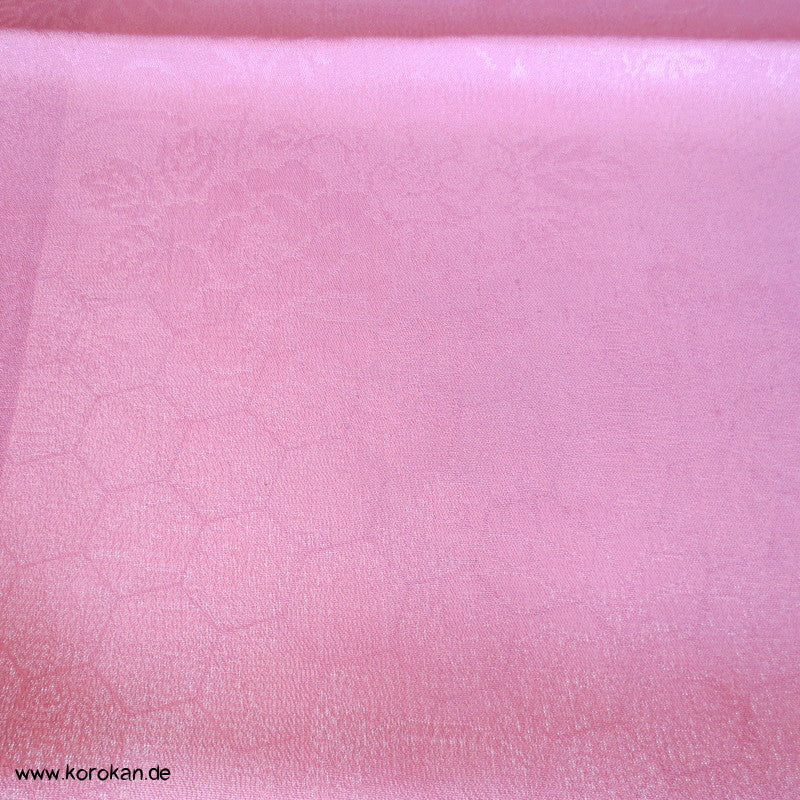 Kapuzen Hauskleid aus Homongi Kimono, Blüten auf azaleerosa