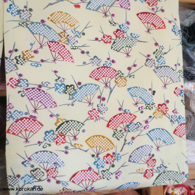 bunte Jigami Fächer Komon Kimono