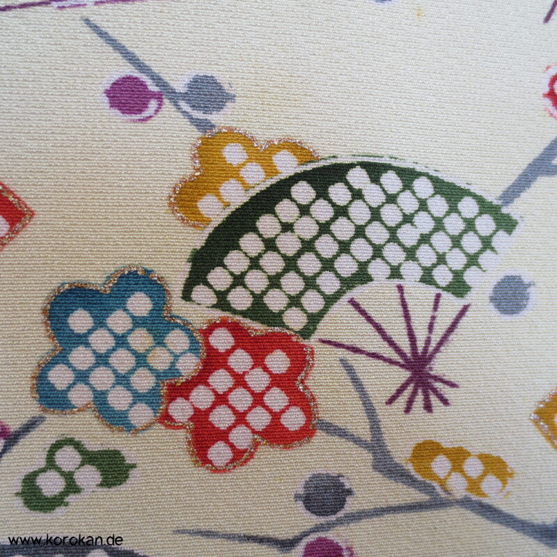 bunte Jigami Fächer Komon Kimono