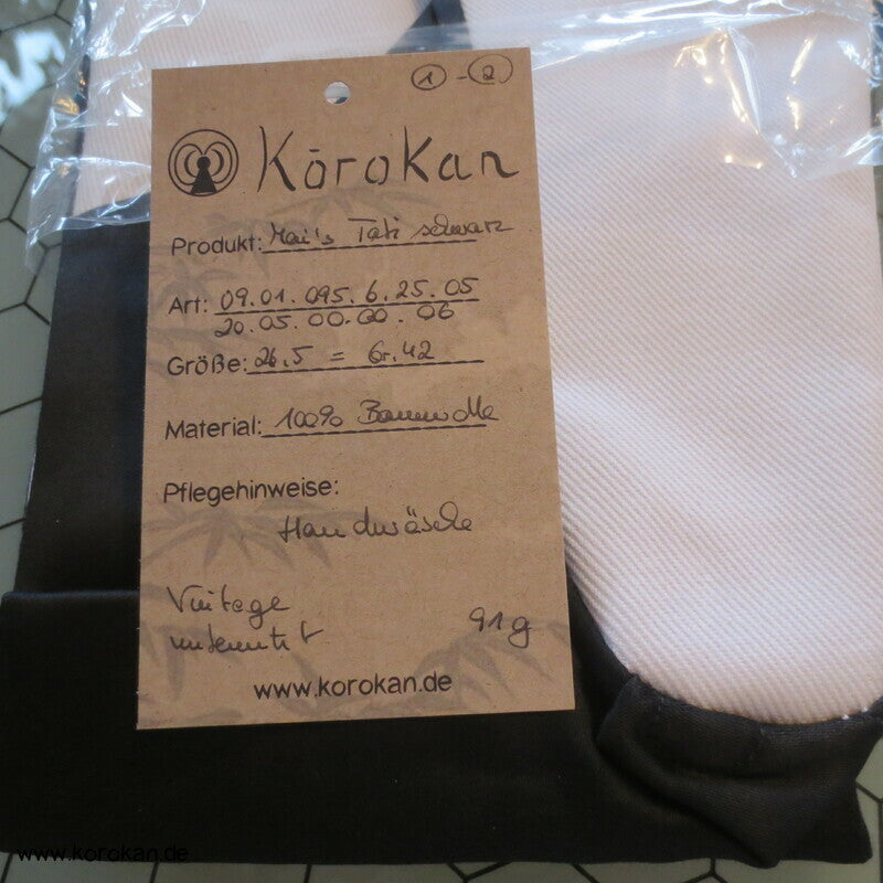 Tabi mit Haken, Baumwolle, schwarz, weiße Sohlen