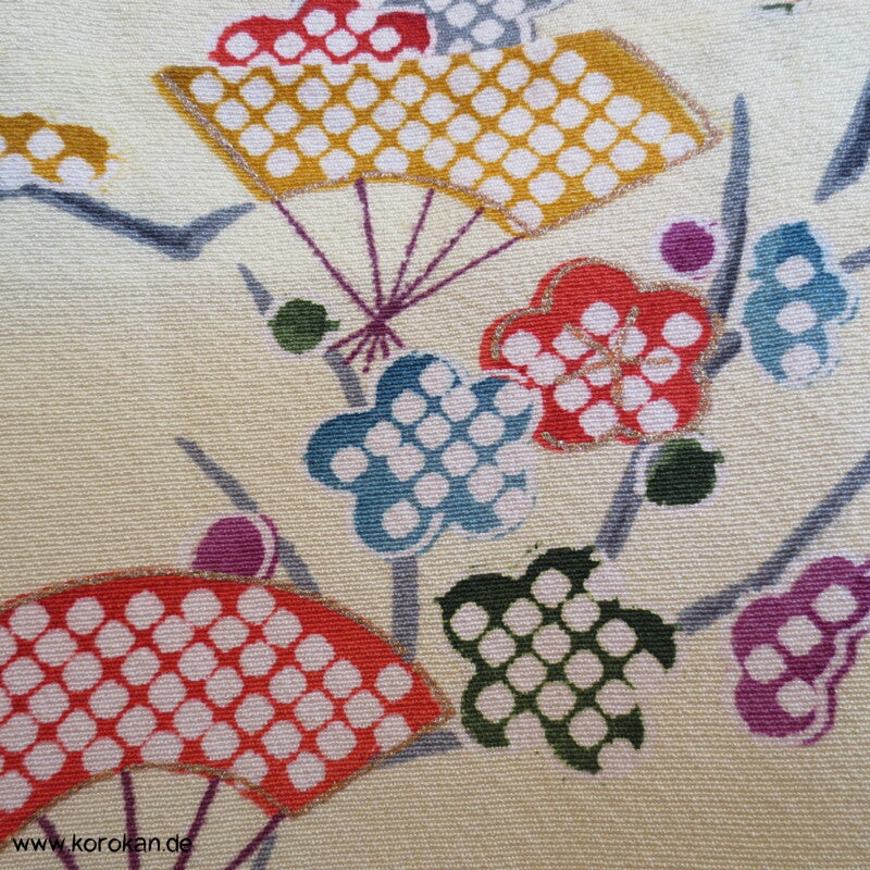 bunte Jigami Fächer Komon Kimono
