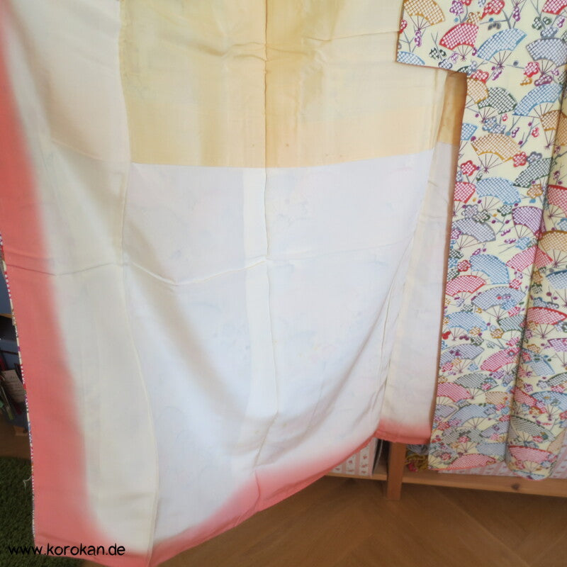 bunte Jigami Fächer Komon Kimono