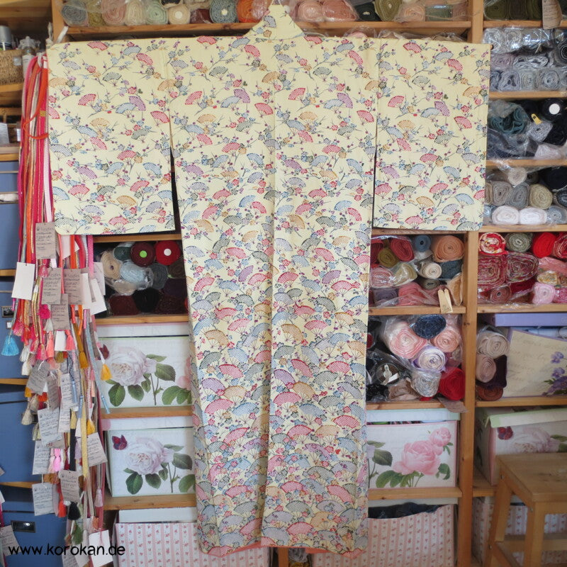 bunte Jigami Fächer Komon Kimono