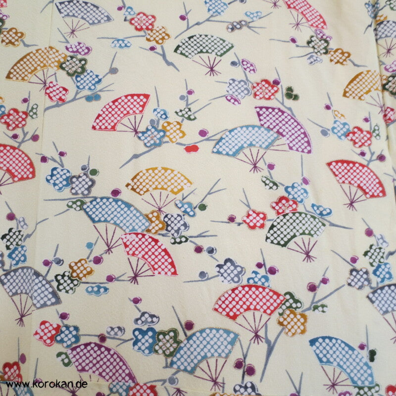 bunte Jigami Fächer Komon Kimono