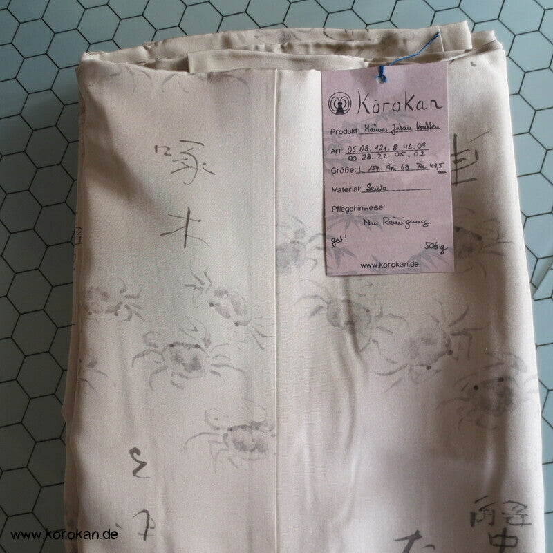 Krebse und Kanji Juban Unterkimono, Seide