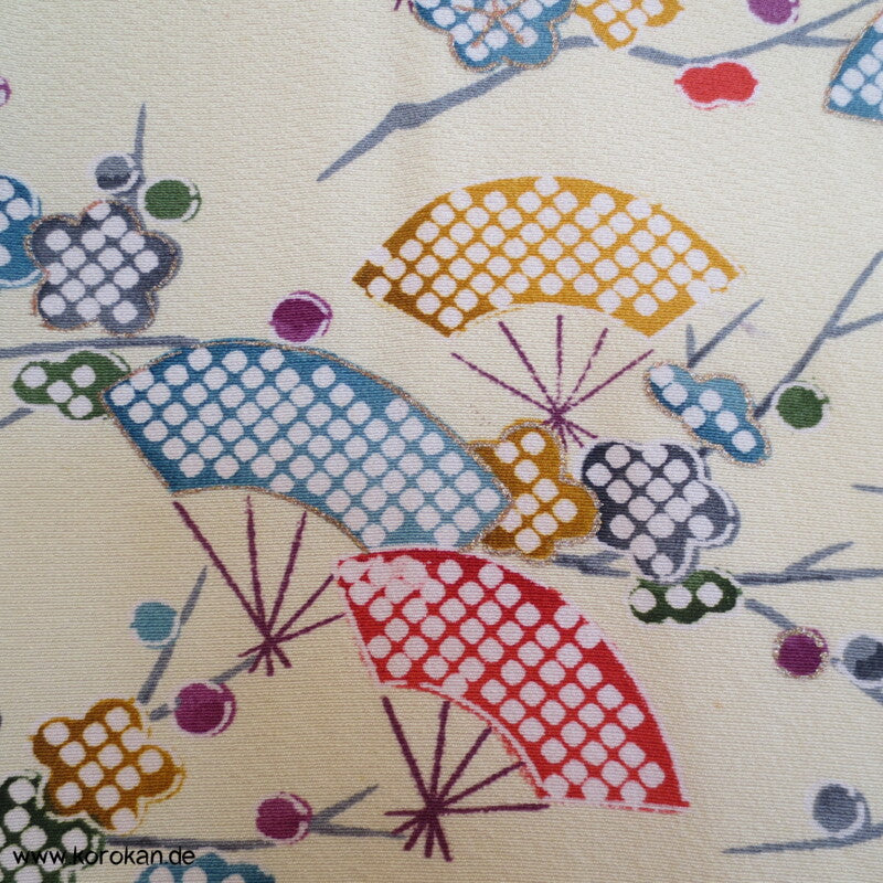 bunte Jigami Fächer Komon Kimono