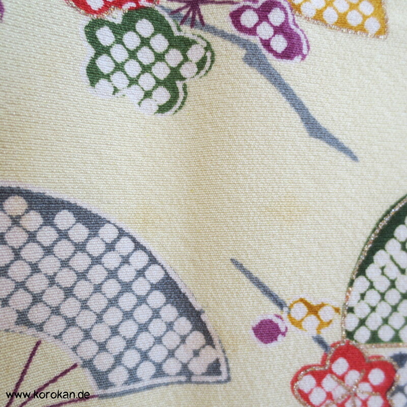 bunte Jigami Fächer Komon Kimono