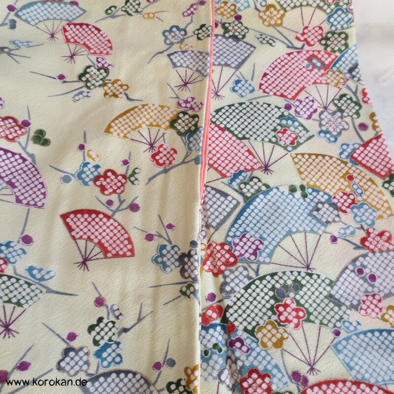bunte Jigami Fächer Komon Kimono